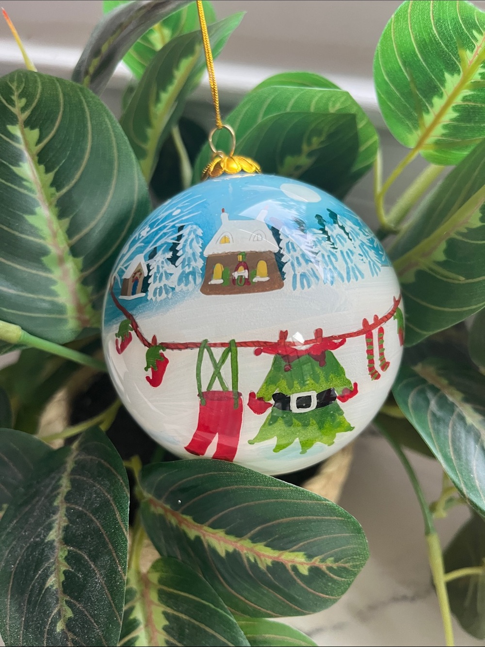 Pier 1 2018 Elf Outfit Holiday Ornament